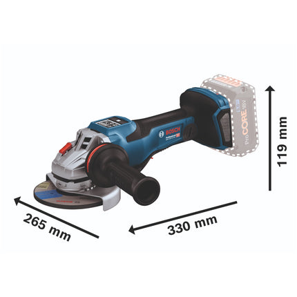 Bosch GWS 18V-15 PSC Professional Akku Winkelschleifer 18 V 125 mm BITURBO Brushless + 1x Akku 4,0 Ah + L-Boxx - ohne Ladegerät