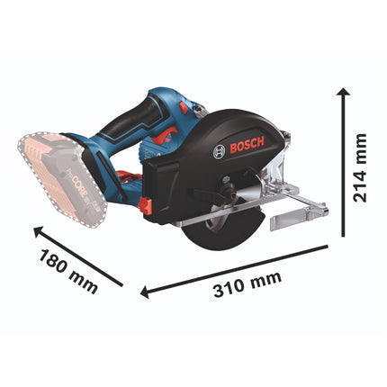 Bosch GKM 18V-50 Professional cordless metal circular saw 18 V 136 mm brushless + 2x ProCORE battery 4.0 Ah + charger + L-Boxx