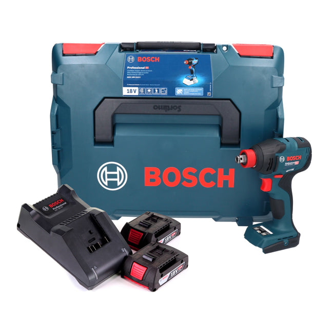 Bosch GDX 18V-210 C Professional cordless impact wrench 18 V 210 Nm brushless + 2x rechargeable battery 2.0 Ah + charger + L-Boxx
