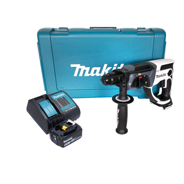 Makita DHR 202 SG1W Akumulatorowa wiertarko-wkrętarka 18 V 20 mm 2,0 J biała + 1x akumulator 6,0 Ah + ładowarka + walizka