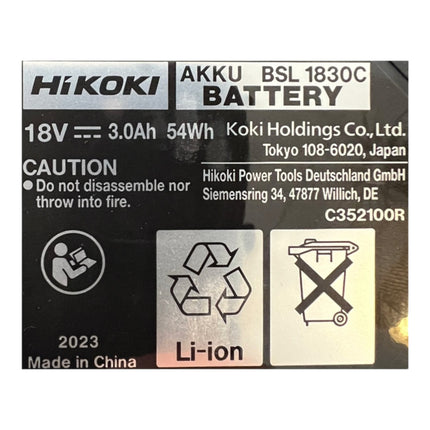 Hikoki BSL1830C 2x batería 18 V 3.0 Ah / 3000 mAh Li-ion ( 339783 )