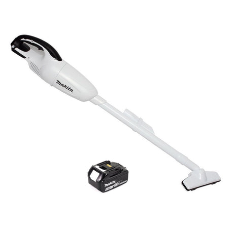 Makita DCL 180 T1 W Aspirapolvere a batteria 18V bianco + 1x Batteria 5,0 Ah - senza caricabatterie