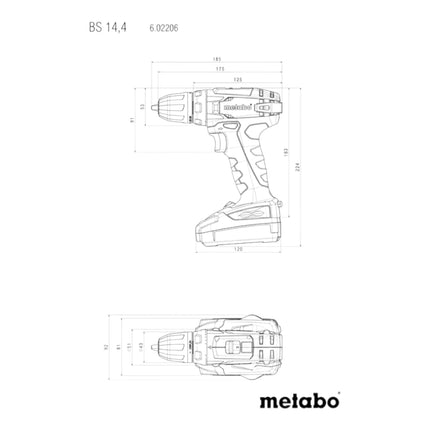 Metabo BS 14.4 trapano avvitatore a batteria 14.4 V 40 Nm ( 602206540 ) + 2x batteria ricaricabile 2.0 Ah + caricabatterie + custodia