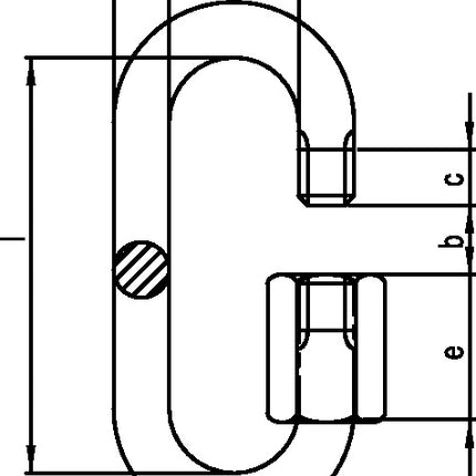 Quick-release chain fastener ( 1000120510 ) size 10 galvanised