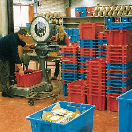 Contenedor apilable giratorio ( 9000446900 ) PP azul