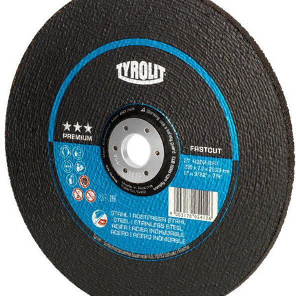 Disco da sbavo Tyrolit PREMIUM ( 4000845912 ) D230xS7mmGrana 30 Alesaggio 22,23 mm