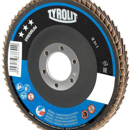 Tarcza listkowa Tyrolit PREMIUM ( 4000845930 ) Ø 125 mm ziarnistość 40 korbowana