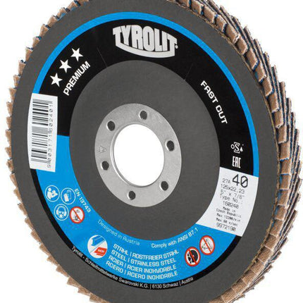 Tyrolit flap disc PREMIUM FASTCUT ( 8000756288 ) Ø 125 mm grain size 40 offset