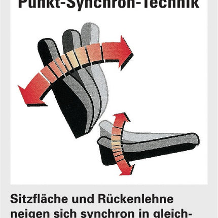 Topstar Bürodrehstuhl ( 9000482921 ) mit Synchrontechnik ohne Armlehnen