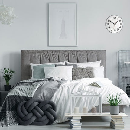 TFA Dostmann Wanduhr ( 9000486862 ) Quarzuhr Kunststoff silber Zahlen