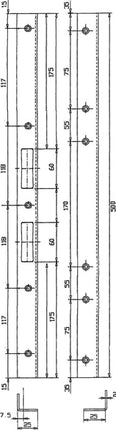 Frontale angolare di sicurezza Schnegel ( 3000259577 ) Lunghezza 500 mm Larghezza 25 mm Spessore 2 mm 005/3127