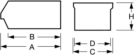 LA-KA-PE Caja de almacenaje con frontal abierto LK ( 9000449051 ) L350/300xA200xA200mm