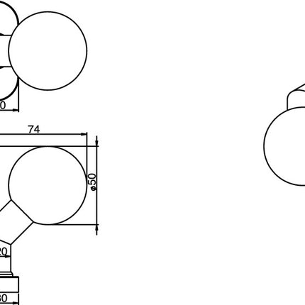 Bouton de porte profilé Intersteel ( 3000252725 ) Matériau acier inoxydable 304 fixe
