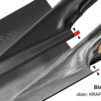 Szpadel Ideal Power ( 4000818494 ) o wymiarach 280 x 190 / 180 mm 2 Stalowy uchwyt rurowy z gałką z twardego drewna