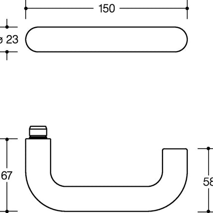 HEWI Rosettengarnitur 111PBR01.230 ( 3000207777 ) Kunststoff 99 matt DIN links / rechts D/D