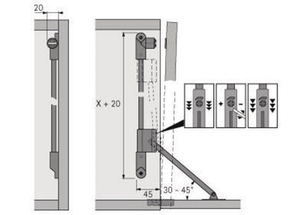Hettich Classic D portabandiera con chiusura magnetica ( 8000609144 ) Acciaio nichelato Lunghezza 290 mm
