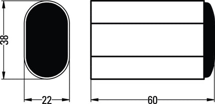 Butoir de porte mural Hermeta 4700 / 4702 / 4704 ( 3000283378 ) aluminium anodisé noir