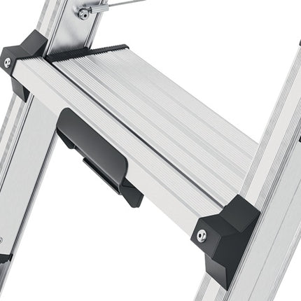 Hailo Stufenstehleiter D100 Topline ( 9000463145 ) Aluminium Stufen 2 x 4 - 2 x 6 teleskopierbar