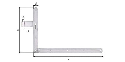 GAH Bisagra angular para puerta de Alberts ( 8001514106 ) 400x600x40x105mm abajo a la izquierda 5 mm