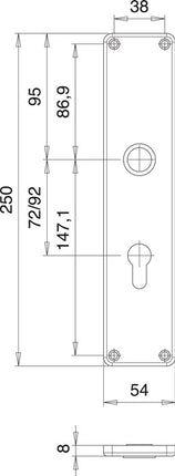 Señal de renovación EDI par 220 H ( 3000261361 ) acero inoxidable F00 distancia 92 mm