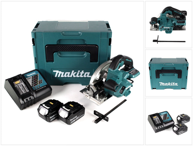 Makita DHS 660 RGJ Akku Handkreissaege 18 V 165 mm im Makpac 2 x 6 0 Ah Akku Ladegeraet 0 - toolbrothers