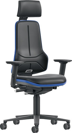 bimos siège de travail pivotant NEON XXL ( 9000454223 ) roulettes avec appui-tête 470-640 mm