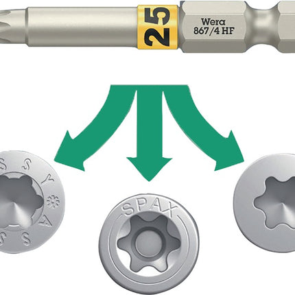 Wera Bit 867 TORX® HF ( 8002899418 ) 1/4 ″ TX 15 Länge 50 mm