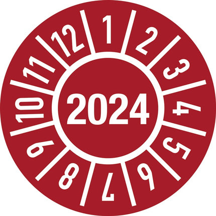 Adhesivo de inspección de un año ( 9000477101 ) Lámina de Ø 30 mm