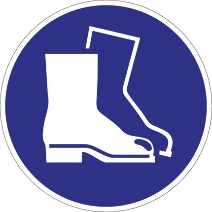 Señal obligatoria ASR A1.3/DIN EN ISO 7010 ( 9000477514 ) Utilizar protección para los pies