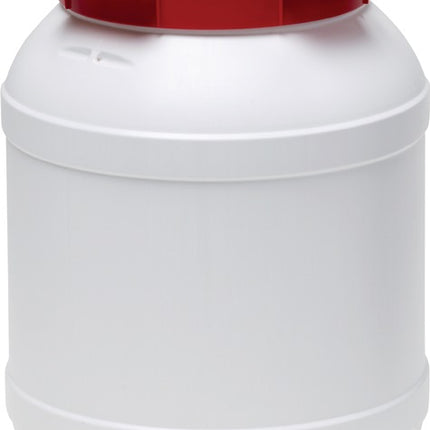 Wide-neck drum ( 9000450103 ) 26.0 l PE white with red lid Filling opening-Ø 203 mm