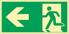 Cartello di fuga DIN EN ISO 7010 ( 9000477438 ) L297xL148 mm Lamina