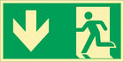 Escape sign DIN EN ISO 7010 ( 9000477452 ) L297xW148 mm plastic