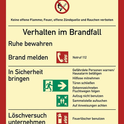 Brandschutzzeichen DIN EN ISO 7010 ( 9000477606 ) L210xB297 mm Folie