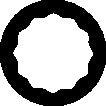 Presa Gedore D 30 L ( 4000771030 ) 3/8 ″ a 12 tagli Lunghezza 63,5 mm