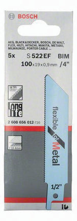 Lama alternativa Bosch S 522 EF ( 8000343775 ) lunghezza 100 mm larghezza 19 mm set, fresato