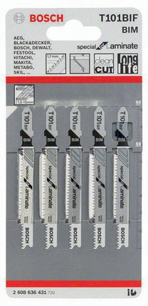 Bosch jigsaw blade T 101 BIF ( 4000837532 ) Overall length 83 mm BIM