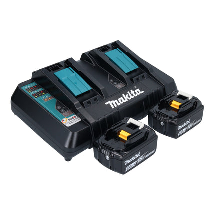 Makita DLM 538 PG2 cordless lawn mower 36 V ( 2x 18 V ) 530 mm + 2x battery 6.0 Ah + charger