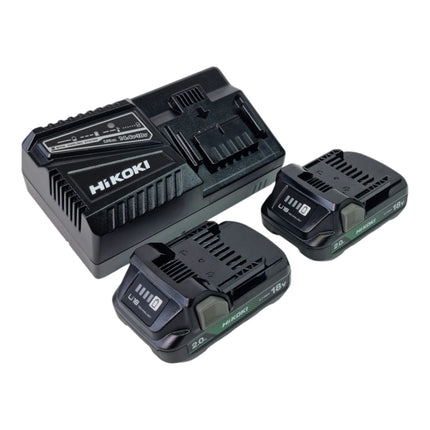 HiKOKI DS18 DDWRZ Perceuse-visseuse sans fil 18 V 55 Nm Brushless + 2x batterie 2,0 Ah + chargeur + coffret