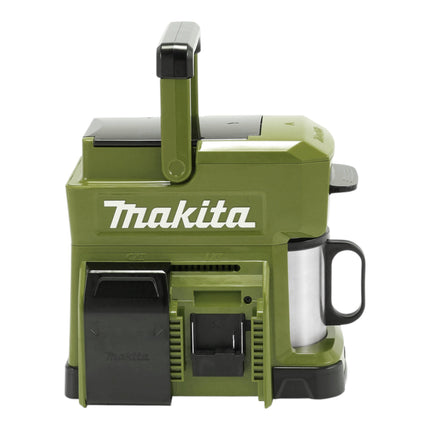 Makita DCM 501 SMO caffettiera a batteria 12 V max / 18 V oliva + 1x batteria ricaricabile 4,0 Ah + caricabatterie