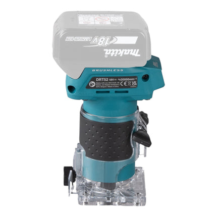 Makita DRT 52 T1J Affleureuse sans fil 18 V 6 mm Brushless + 1x batterie 5,0 Ah + Makpac - sans chargeur