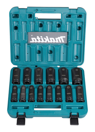 Avvitatore a impulsi a batteria Makita DTW 300 TJX7 18 V 330 Nm 1/2" brushless + 2x batteria ricaricabile 5,0 Ah + caricabatterie + set di chiavi a bussola 14 pezzi + Makpac