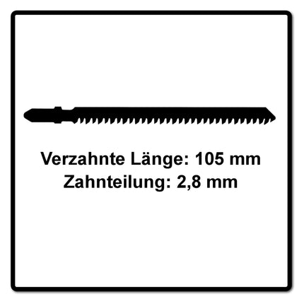 Festool S 105/2,8/5 WOOD Straight Cut Lame de scie - 5 Pièces. ( 204262 ) denture japonaise extrêmement forte, acier HCS