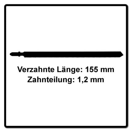 Festool HS 155/1,2 BI/5 Stichsägeblatt METAL SANDWICH MATERIALS ( 204337 ) für PS 300, PSB 300, PS 400, PSC 400, PSBC 400, PSB 400, PS 420, PSB 420, PSC 420, PSBC 420