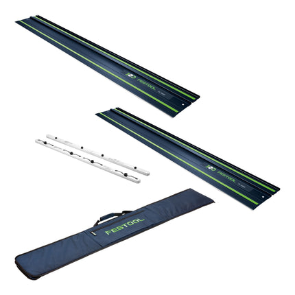 Festool 2x FS 1400 2 BL Fuehrungsschiene 1400 mm Blau 2x 578246 100 Jahre Jubilaeums Edition FSV 2 Verbindungsstueck FS BAG Tasche 0 - toolbrothers