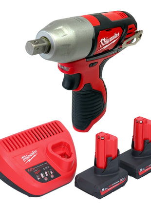 Milwaukee M12 BIW12 502 Akku Schlagschrauber 12 V 138 Nm 1 2 2x Akku 5 0 Ah Ladegeraet 0 - toolbrothers