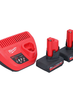 Milwaukee M12 BIW12 502 Akku Schlagschrauber 12 V 138 Nm 1 2 2x Akku 5 0 Ah Ladegeraet 3 - toolbrothers