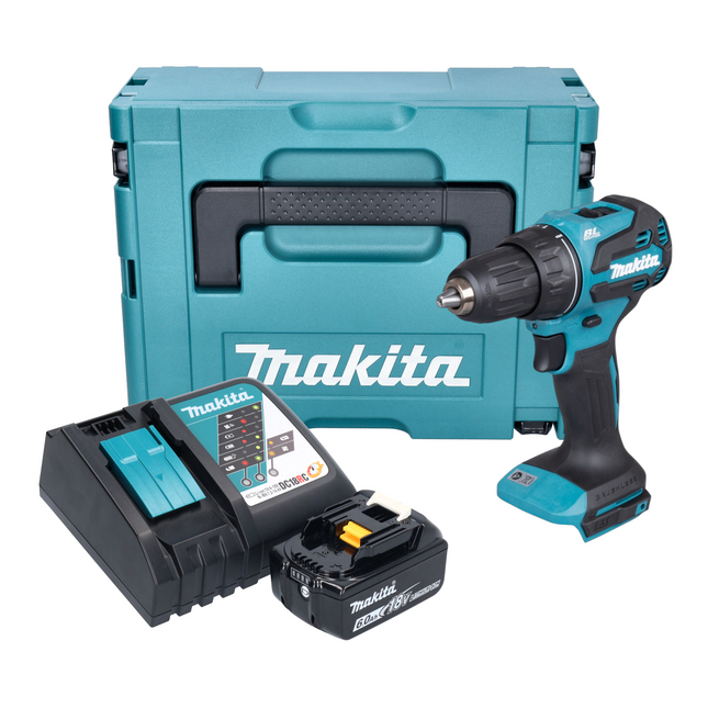 Makita DDF 490 RG1J Akku Bohrschrauber 18 V 65 Nm 1 2 Brushless 1x Akku 6 0 Ah Ladegeraet Makpac 0 - toolbrothers
