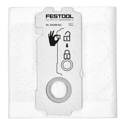 Festool CTM MIDI I CLEANTEC Absaugmobil 574822 Nassfilter 5x Filtersack Handwerker Reinigungsset 4 - toolbrothers