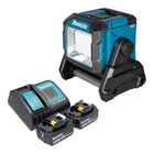 Makita ML 005 G ST Akku Baustellenleuchte 18 40 V max 3 600 lm 2x Akku 5 0 Ah Ladegeraet 0 - toolbrothers