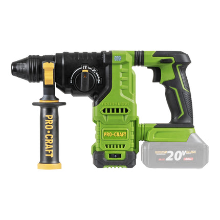 Procraft PHA30 bb c Akku Bohrhammer 20 V 2 8 J SDS plus Brushless Koffer ohne Akku ohne Ladegeraet 2 - toolbrothers